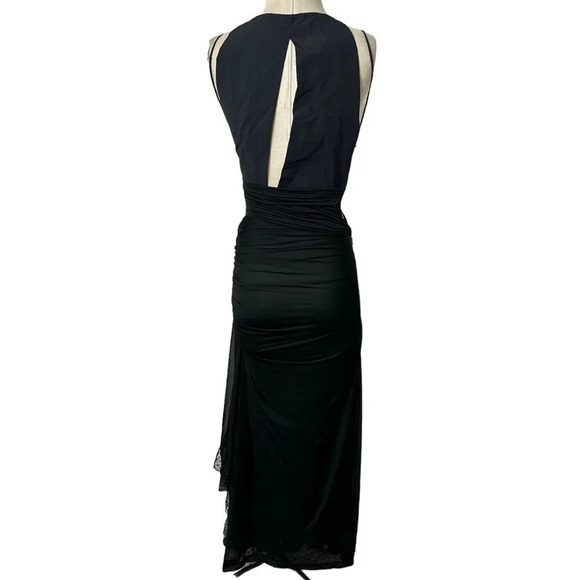 CHRISTOPHER ESBER Chlorophyte Ore Gown in Black 0 New Womens sheer Long Dress - Picture 7 of 13